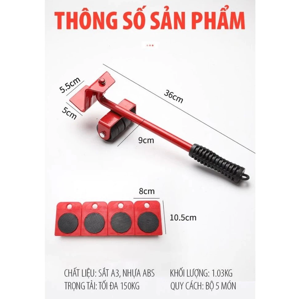 Bộ Dụng Cụ Di Chuyển Đồ Đa Năng CHIAN Thế Hệ Mới, Thông Minh Dễ Dàng Chuyển Đồ Nặng - Ảnh 7