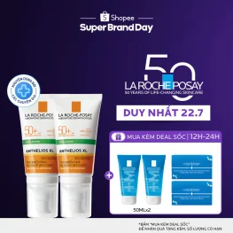 Bộ đôi kem chống nắng nâng tone cho da dầu La Roche-Posay Anthelios XL SPF50+ 50ml