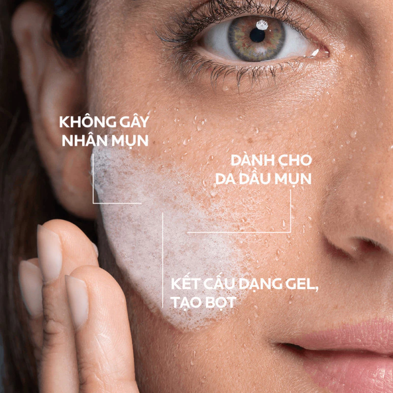 Gel rửa mặt tạo bọt dành cho da dầu mụn La Roche-Posay Effaclar Foaming Gel 400ml - Ảnh 2