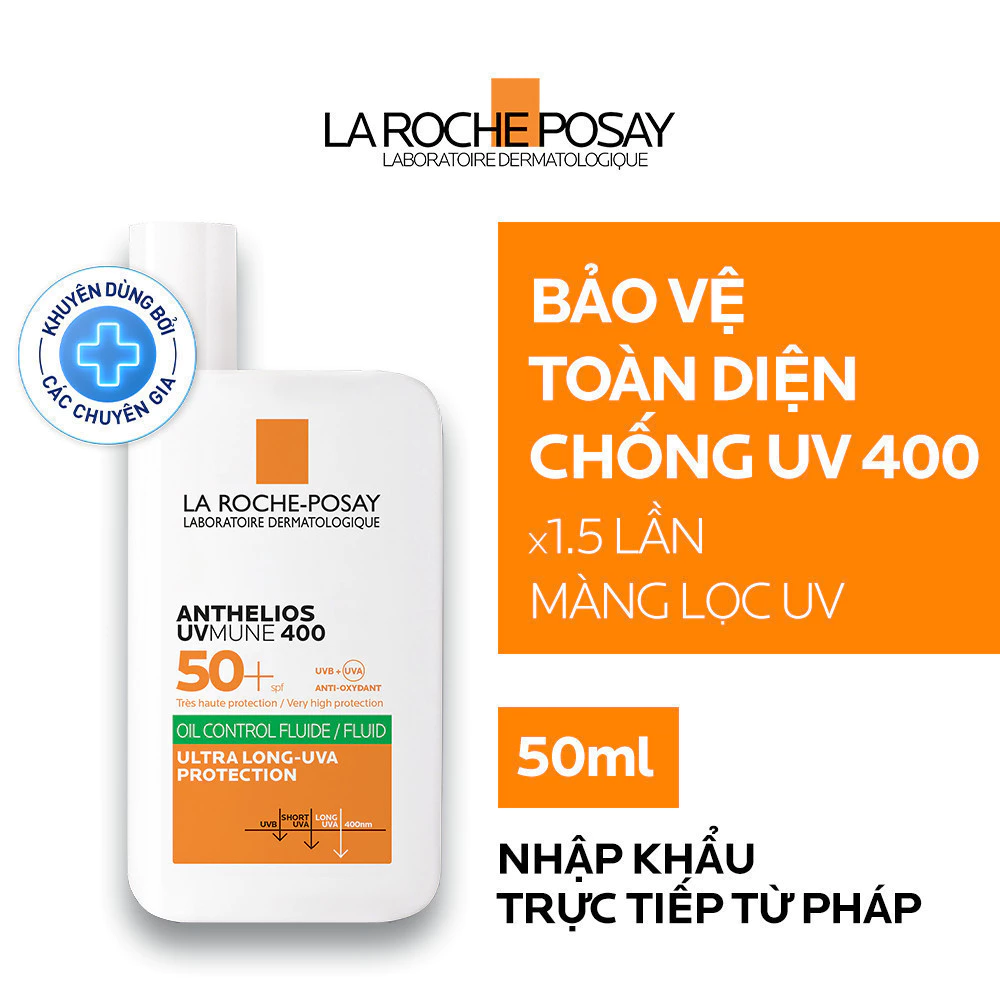 Sữa chống nắng dành cho da dầu mụn La Roche-Posay Anthelios UVMUNE400 Oil Control Fluid 50ml - Ảnh 6