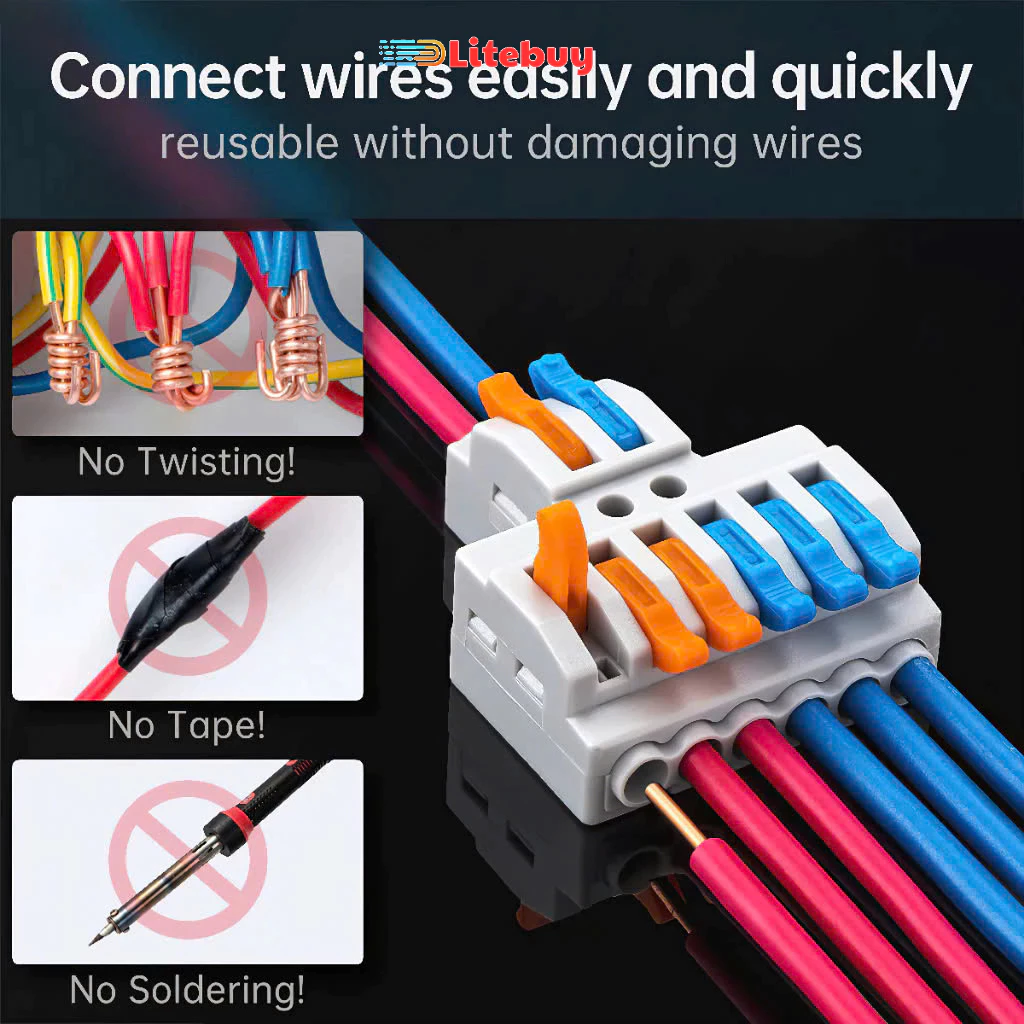 Cút nối dây điện cho dây đơn dây đôi dây ba tiện dụng - Ảnh 3