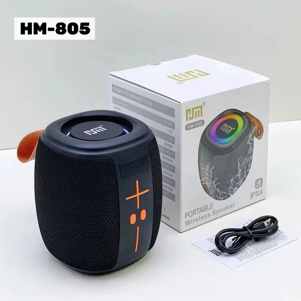 Loa Bluetooth Mini HM-805,Loa Bluetooth mini Có Đèn Led RGB Hỗ Trợ Kết Nối Thẻ Nhớ - Ảnh 5