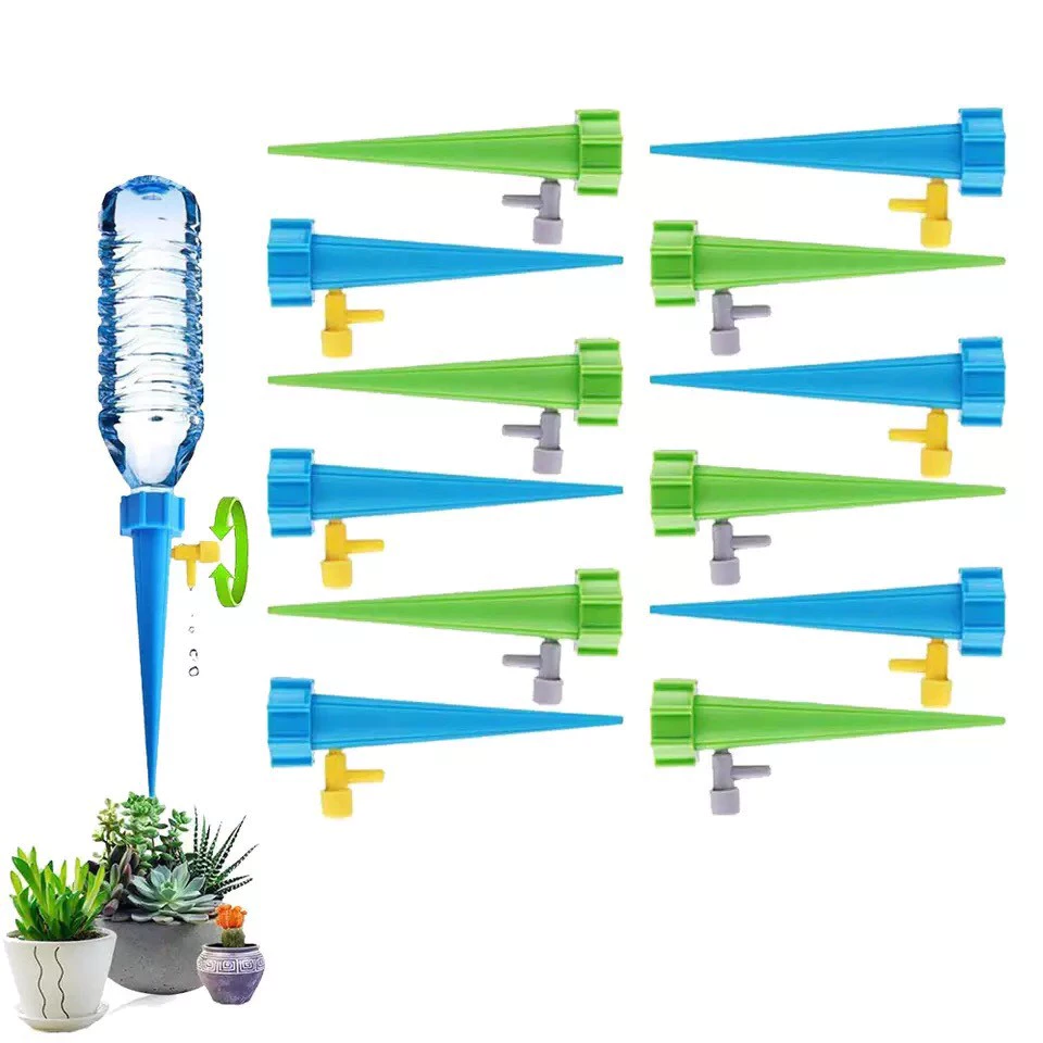 Set 5 Đầu tưới nhỏ giọt gắn vỏ chai nhựa có đầu béc điều chỉnh lưu lượng tưới lắp vừa hầu hết chai nước ngọt - Ảnh 3