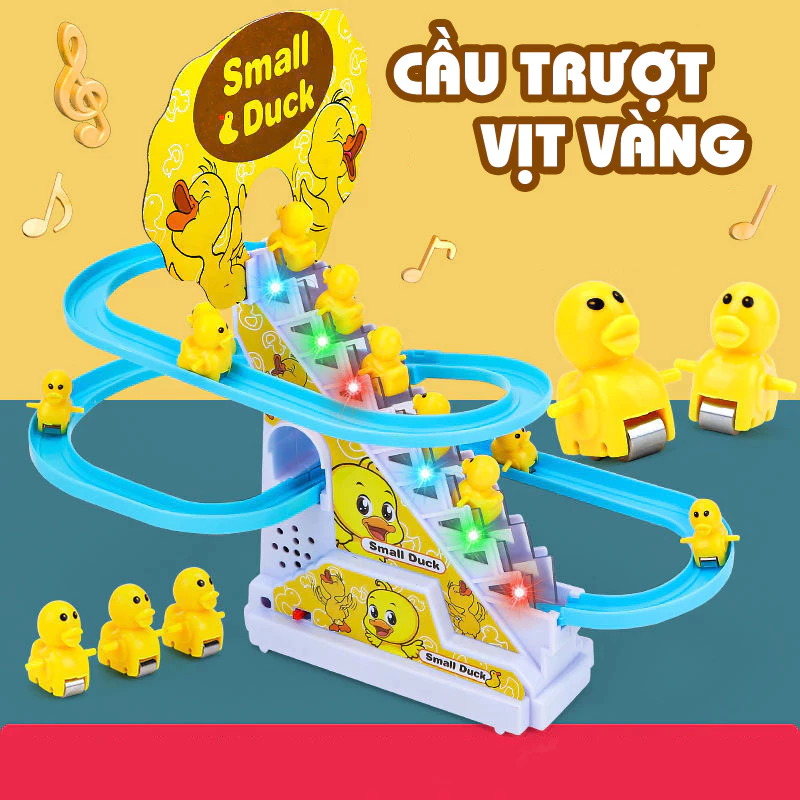 Đồ chơi cầu trượt Vịt leo cầu thang âm thanh vui nhộn cho bé 1 tuổi, 2 tuổi, 3 4 5 6 tuổi - Ảnh 5