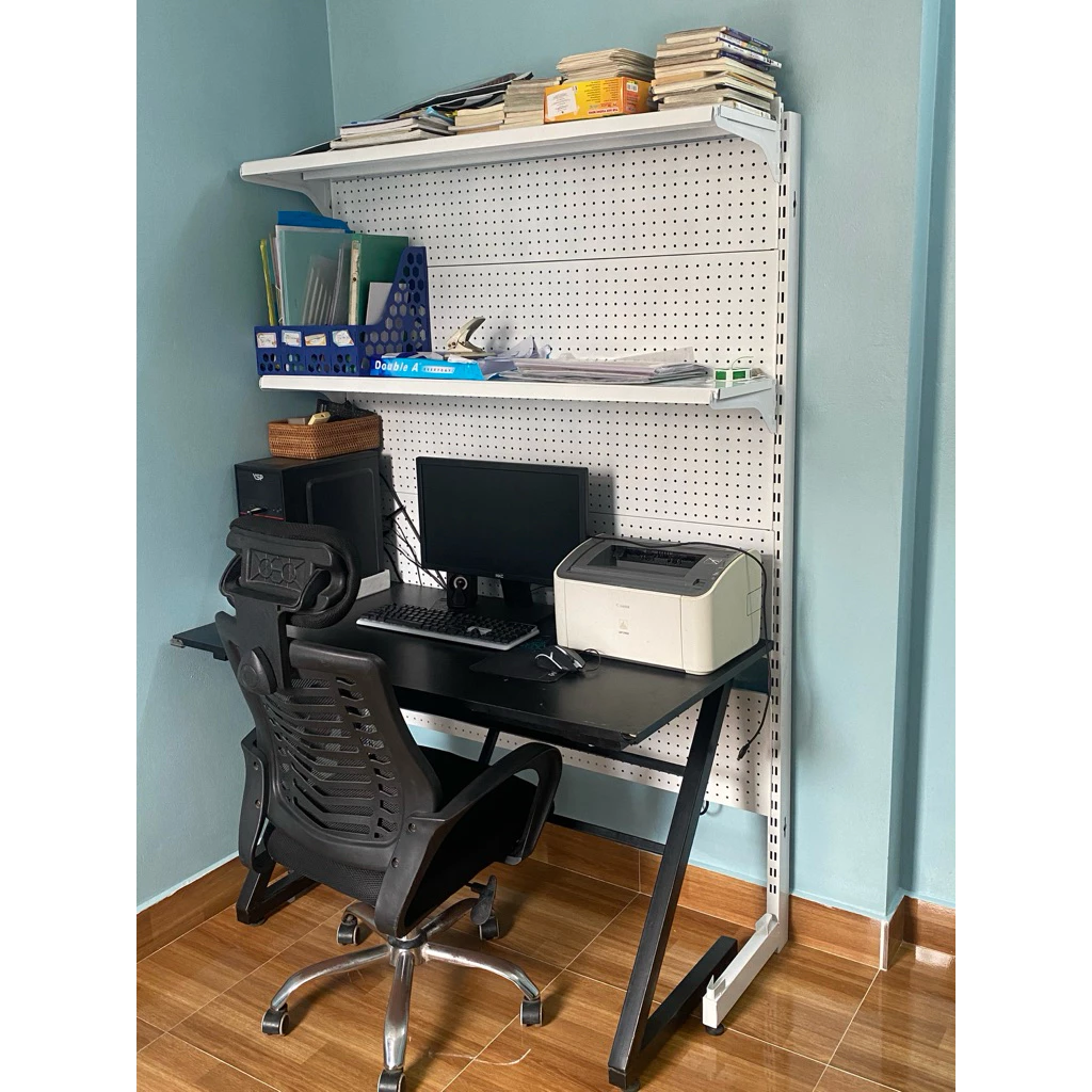 Kệ để phía trước bàn học, bàn làm việc ( Cao 1m8 x Rộng 40cm x 2 tầng trên x 10 móc ) - KHÔNG GỒM BÀN - Ảnh 3
