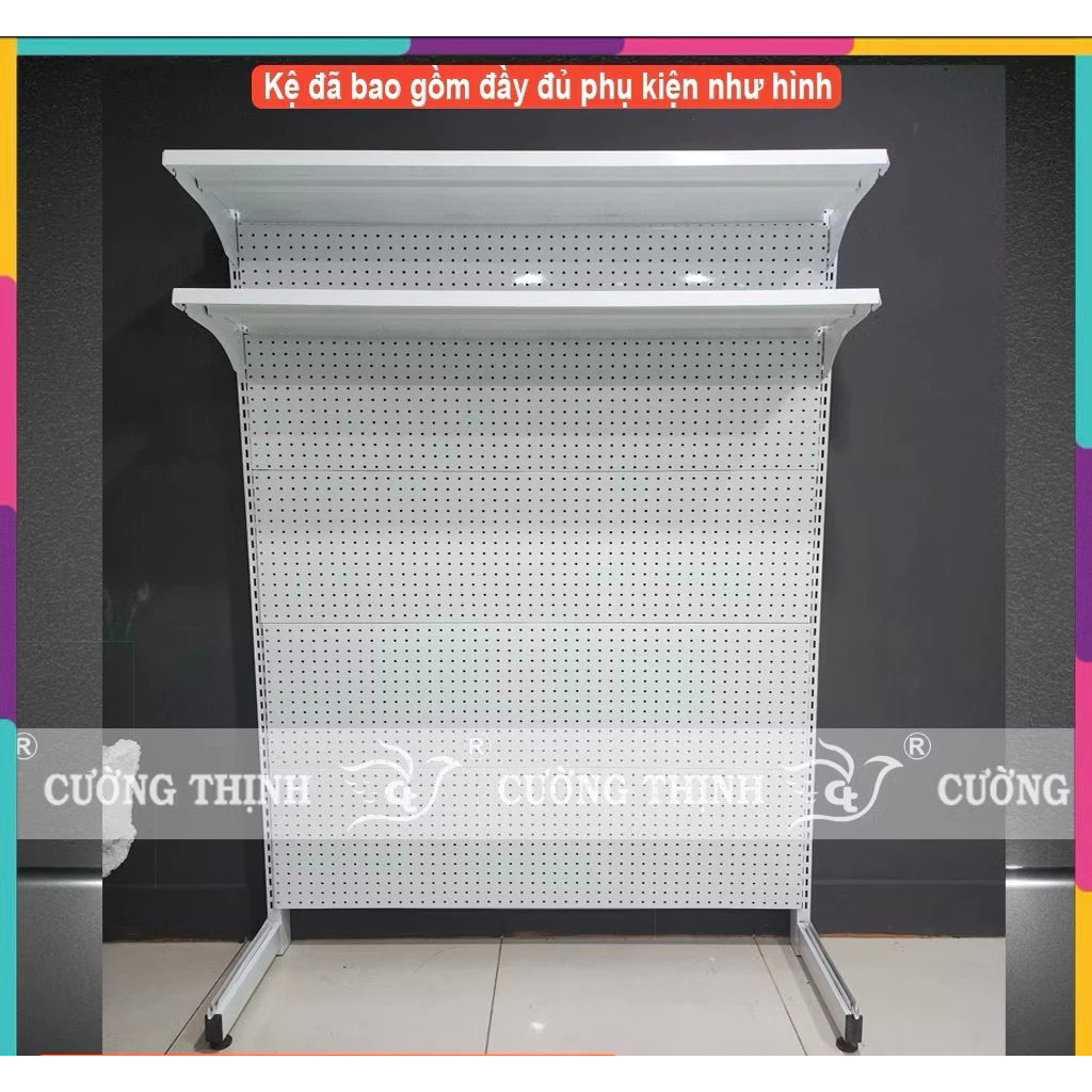 Kệ để phía trước bàn học, bàn làm việc ( Cao 1m8 x Rộng 40cm x 2 tầng trên x 10 móc ) - KHÔNG GỒM BÀN - Ảnh 4