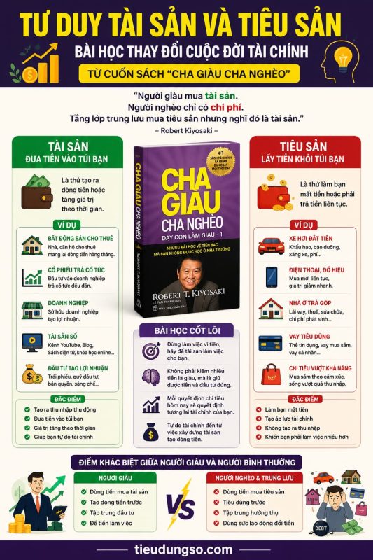 Tư Duy Tài Sản Và Tiêu Sản Trong Cuốn “Cha Giàu Cha Nghèo”